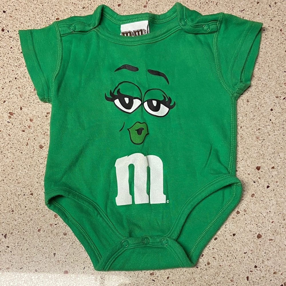 M&M'S Green Character Baby Bodysuit